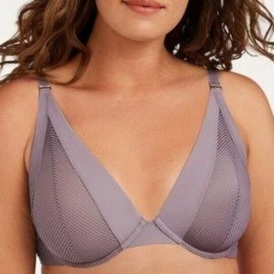 ThirdLove Shadow Stripe Plunge 34E Bra